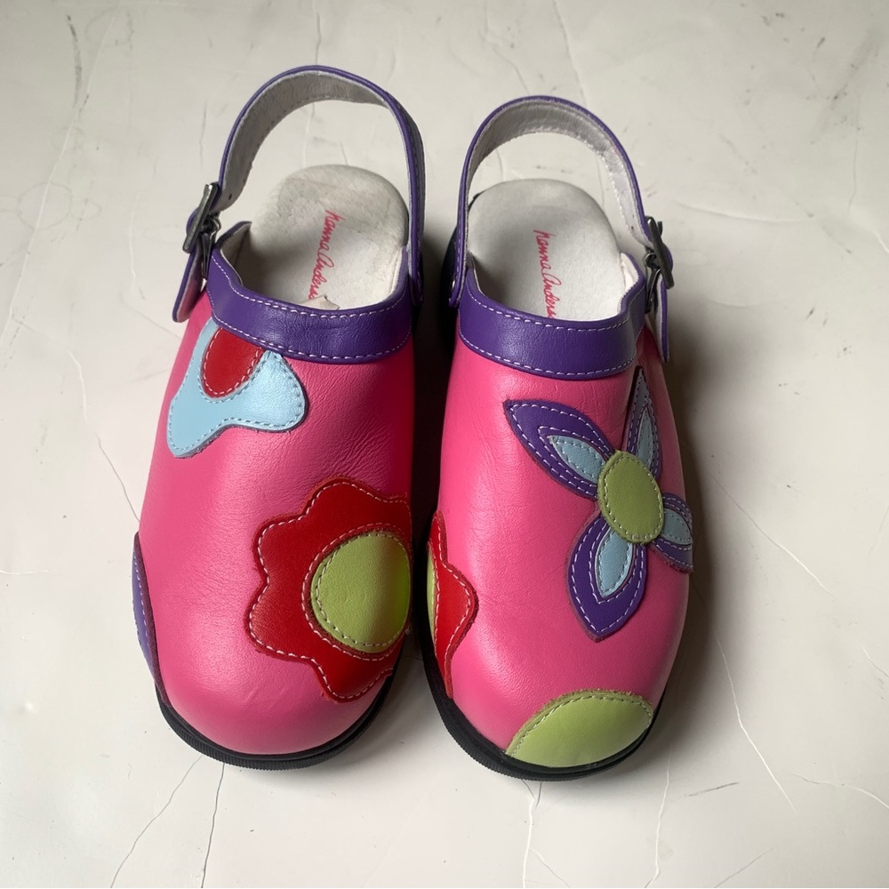 New Hanna Andersson Comfy Leather Swedish Clogs Slip-on Shoes Girls’ US 1 EU 32